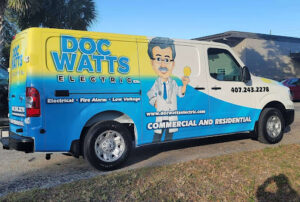 Doc Watts Car for residential and commercial electricians orlando, fl